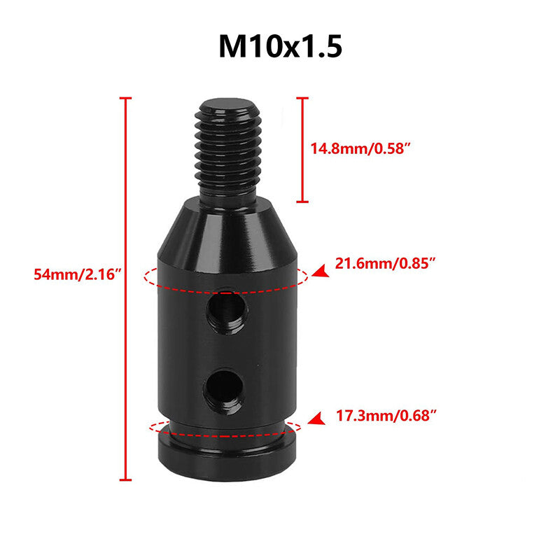 M10 x 1.5 Car Gear Shift Knob Adapter for Non Threaded Shifter Universal Q