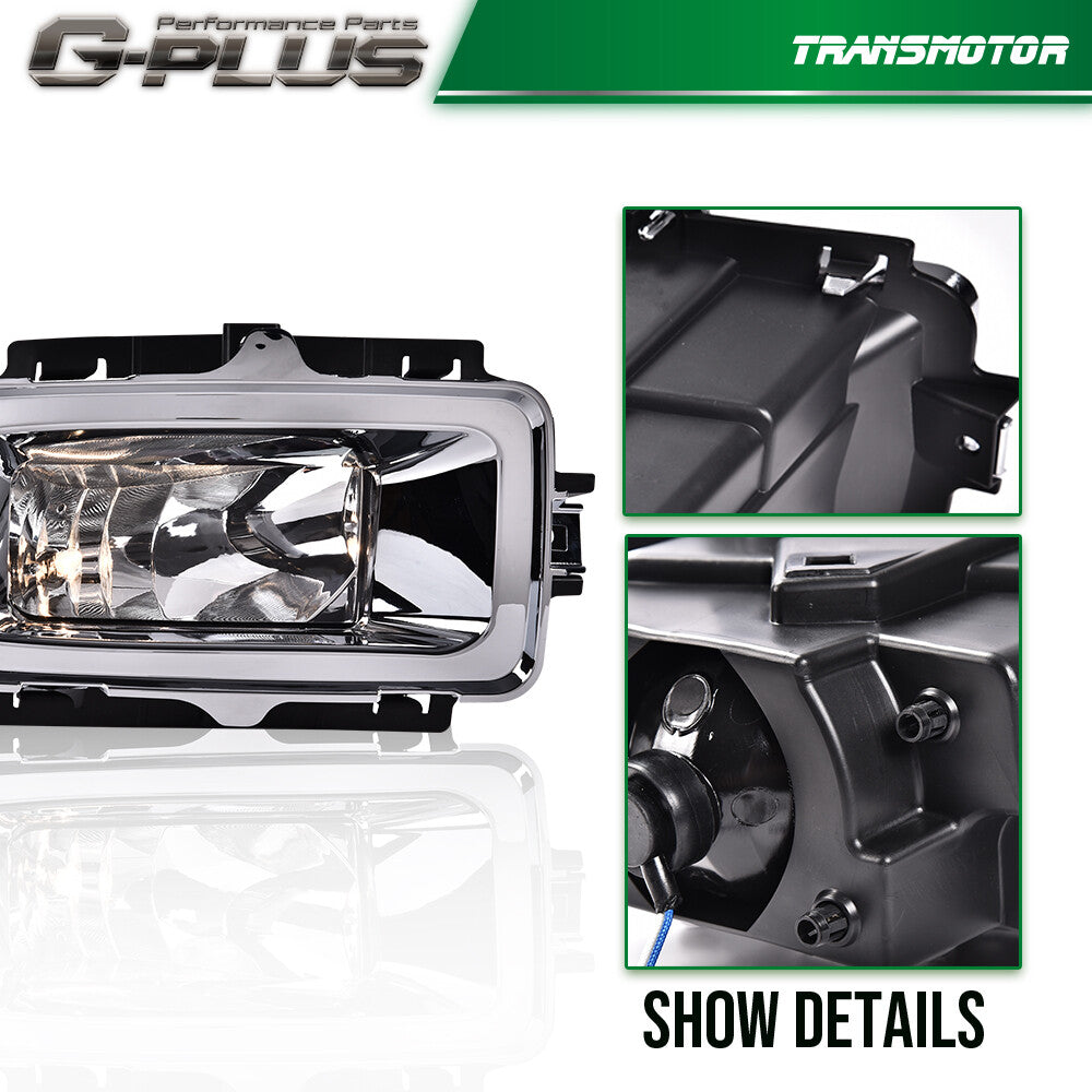 Fits 13 - 15 for Silverado Clear Lens Fog Light with Bulb + Frame - v