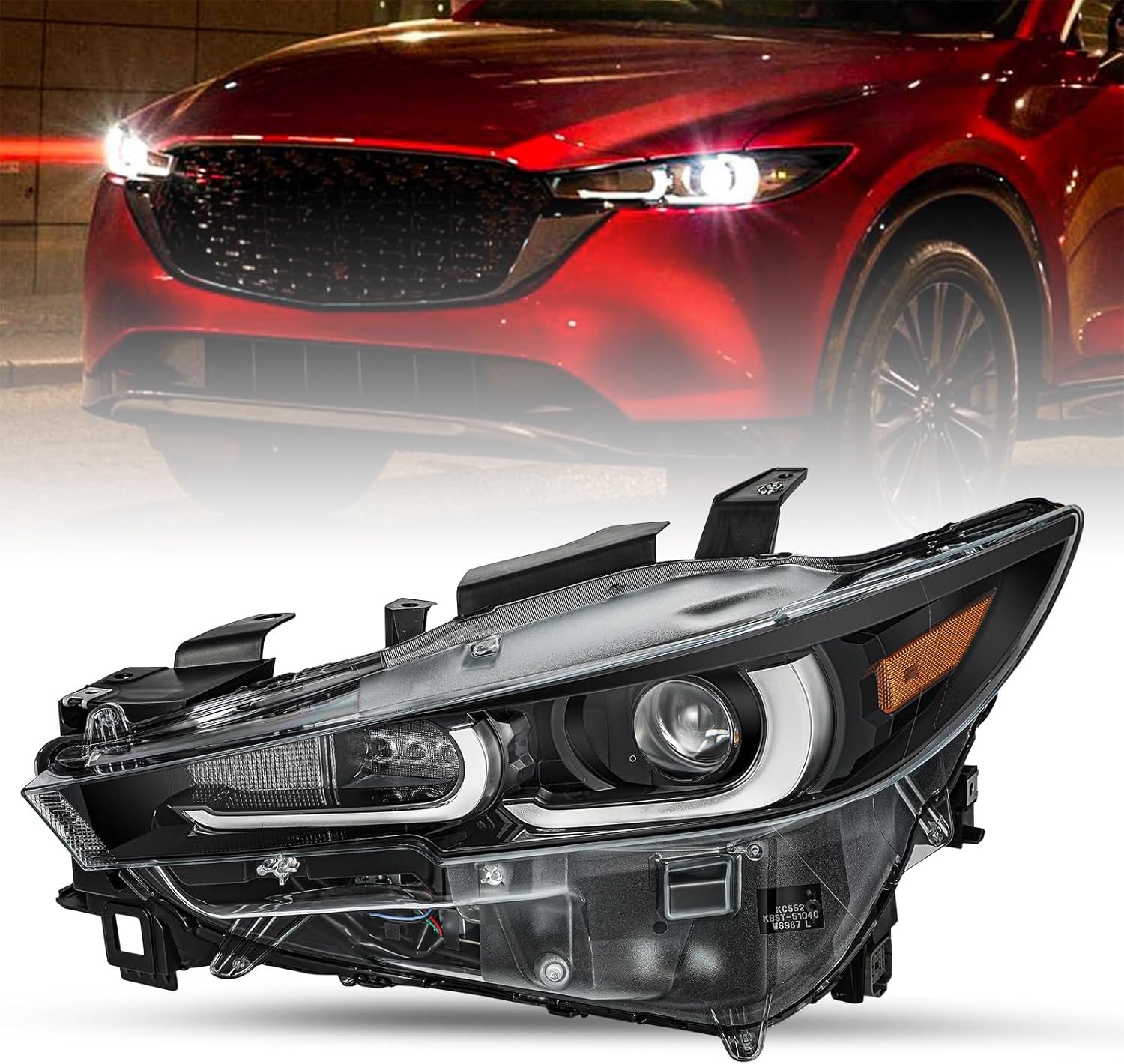 Front Left LED Headlight For 2022 2023 2024 for Mazda CX-5 FULL W/ AFS Headlamp LH