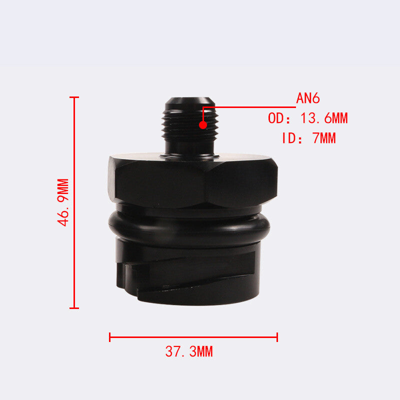 Black Billet Valve Cover Oil Cap for LSX LS1/LS6/LS2/LS3/LS7 w/ 6AN AN6 Fitting Q