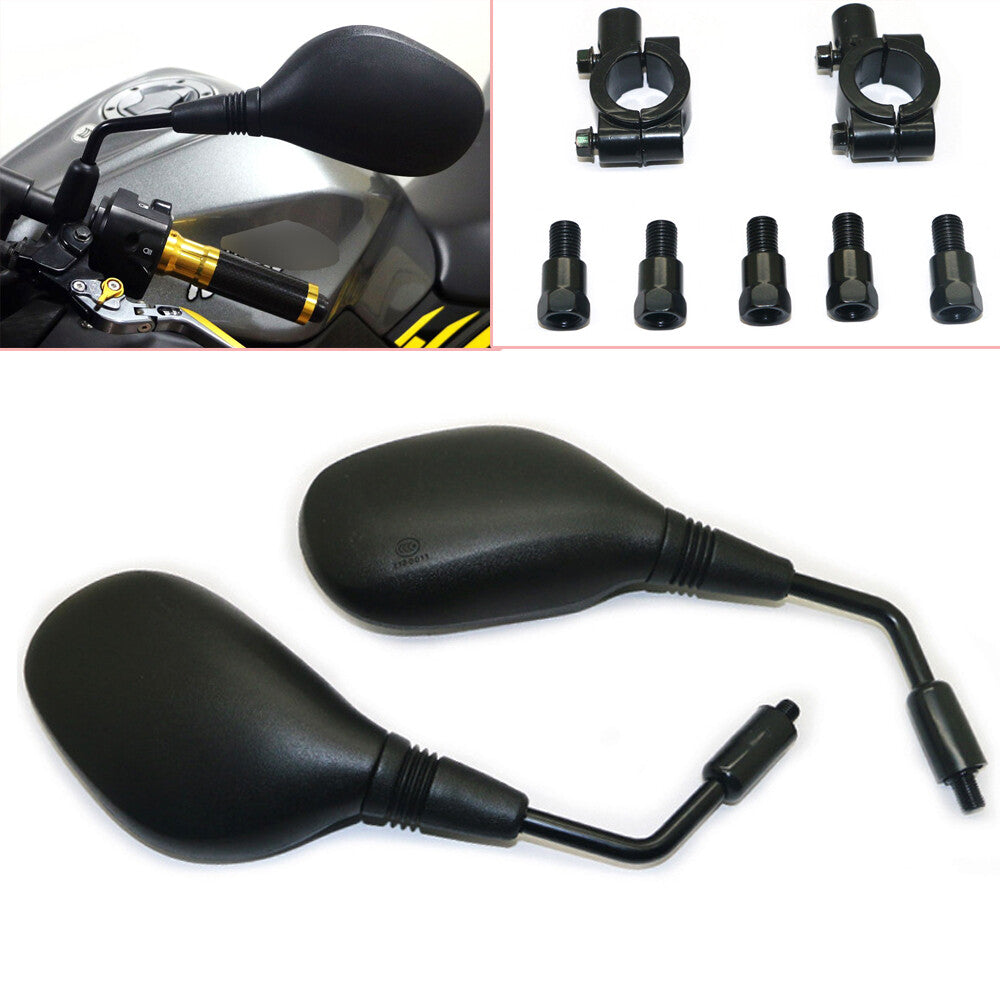 2-piece rearview mirror 8mm handlebars suitable for motorcycles, scooters, mixed ATVs, off-road bikes - n