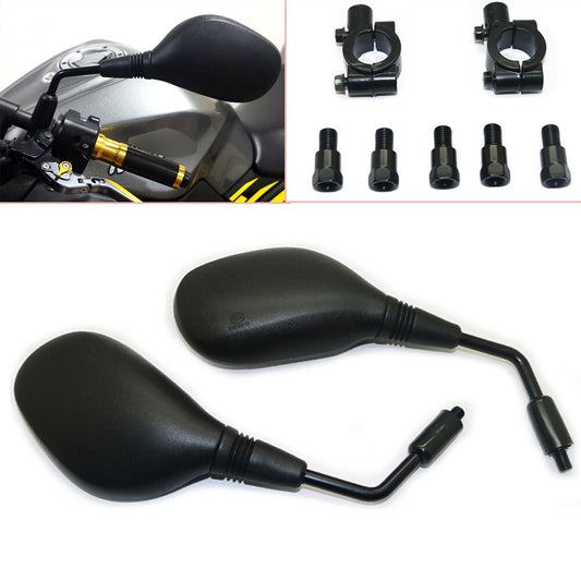 2-piece rearview mirror 8mm handlebars suitable for motorcycles, scooters, mixed ATVs, off-road bikes - n