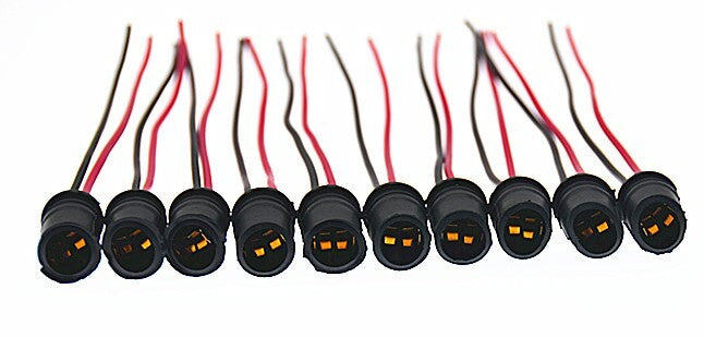 NEW 10 Pcs T10 W5W Light Bulb Socket Holder Soft Rubber - For Cars or Bikes