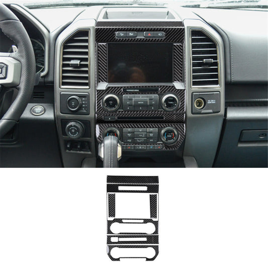 Carbon Fiber Interior Rear Cup Holder Frame Trim Panel For Explorer 2011-14 v
