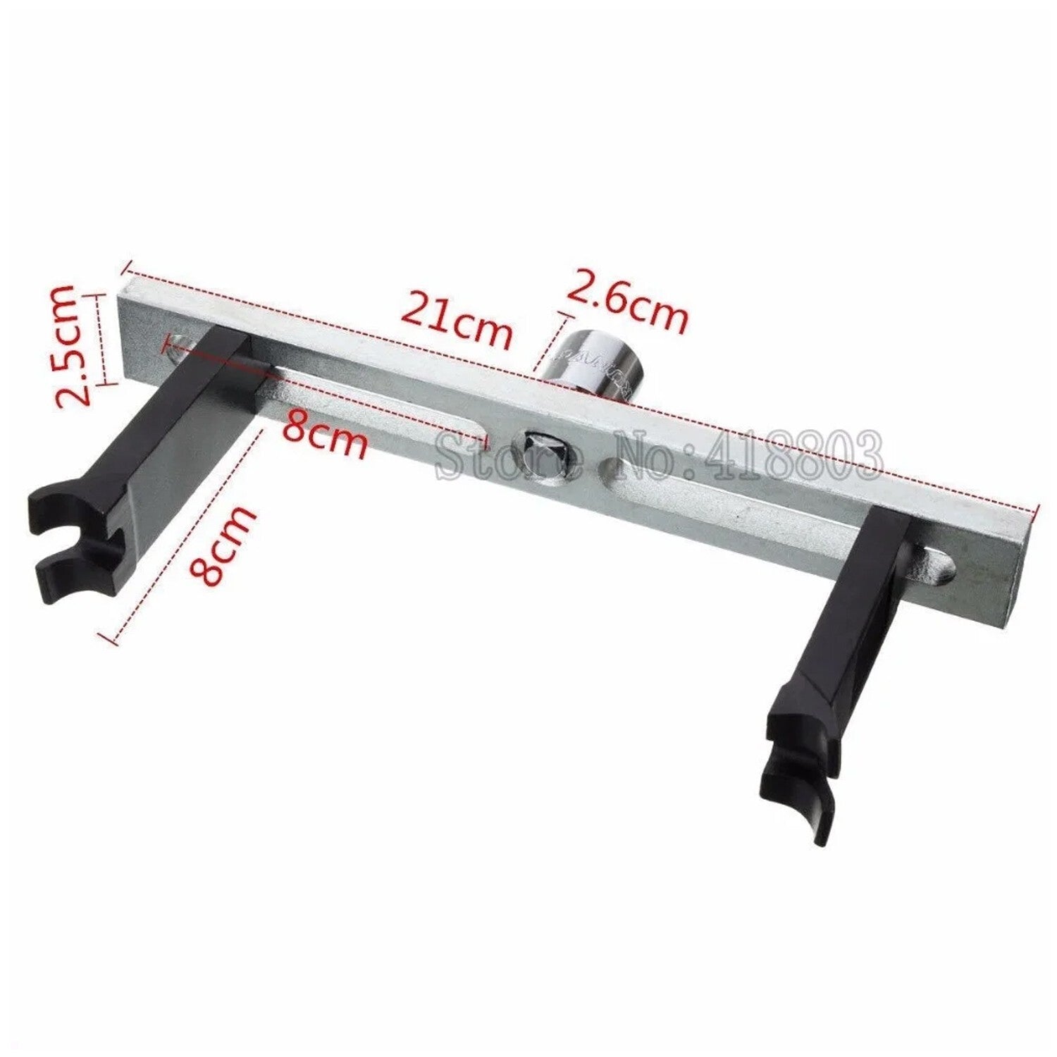 A 2-jaw wrench is suitable for removing the fuel pump cover from a car fuel tank cap lever.