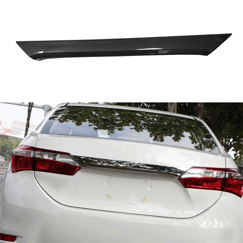 ABS Carbon Fiber Rear Tailgate Trunk Lid Cover Trim for Toyota for Corolla 2014-2018