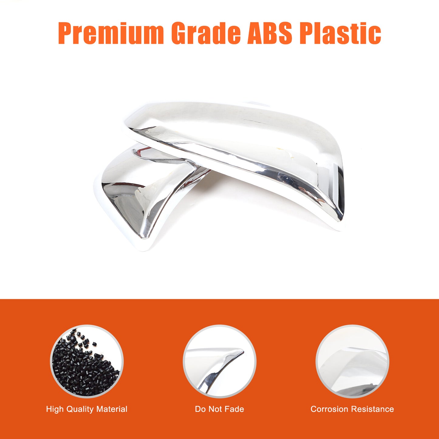 Chrome Rear Side Mirror Cover Trim for Hilux Revo 2016 - 2023 (2 Pieces) n