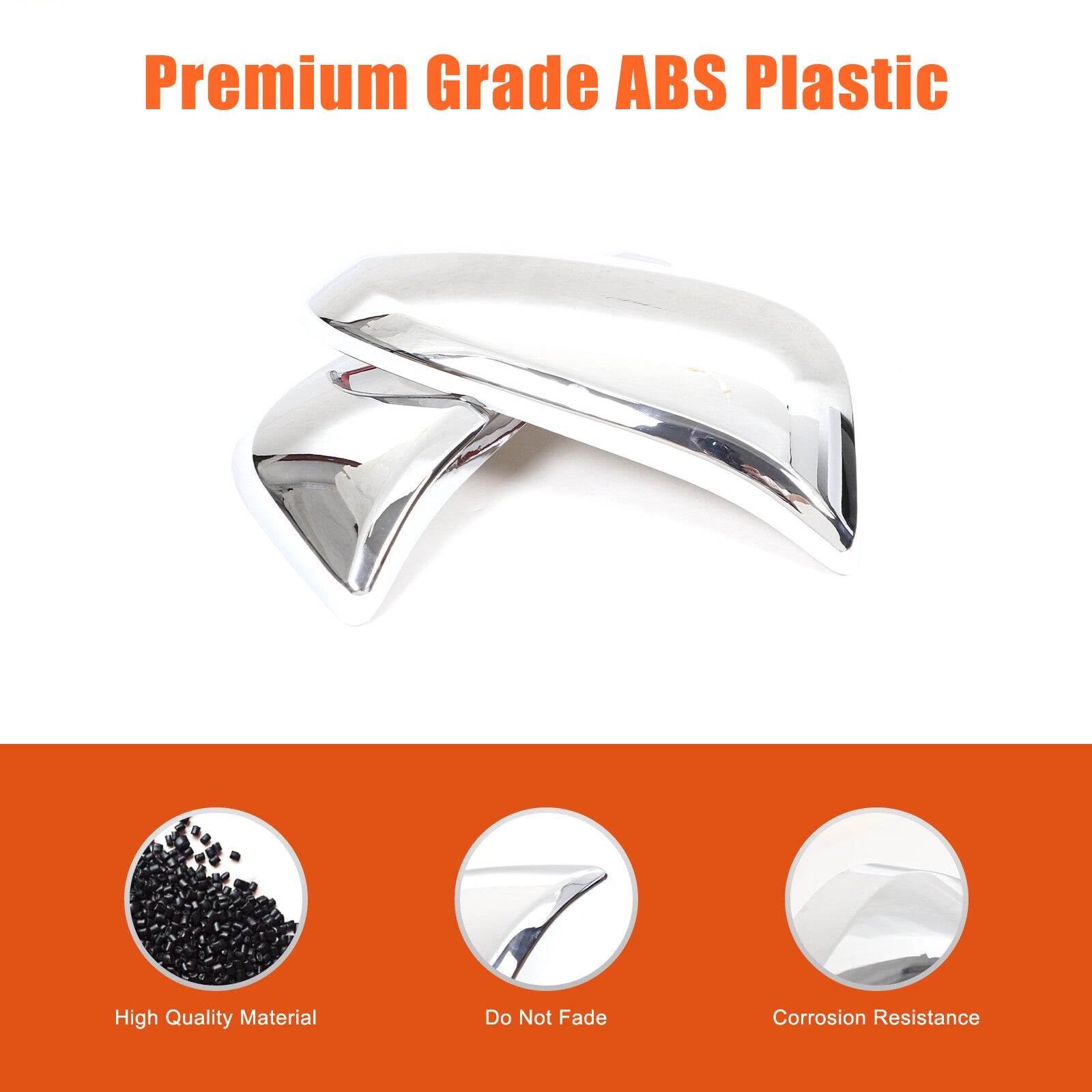 Chrome Rear Side Mirror Cover Trim for Hilux Revo 2016 - 2023 (2 Pieces) n