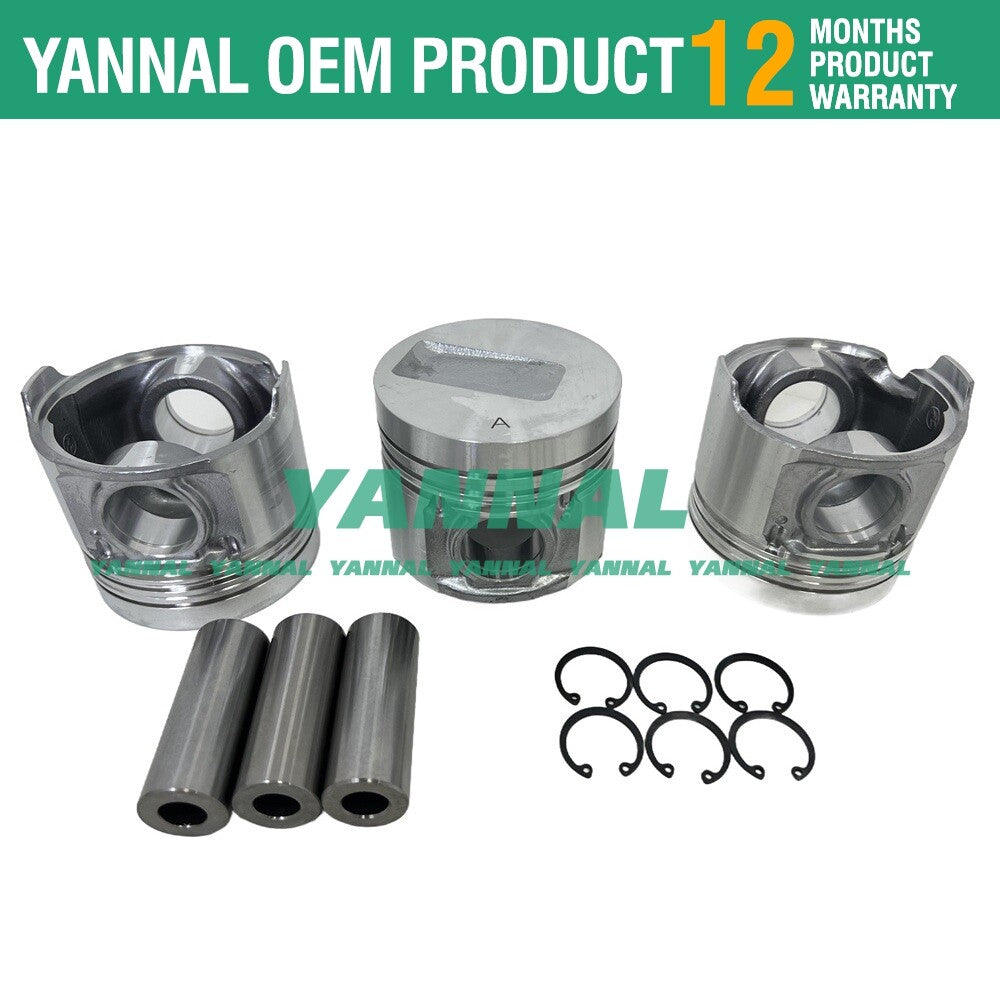 New piston kit with rings compatible with A1700 3-cylinder engine -