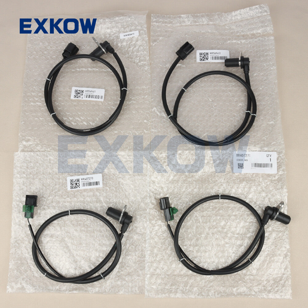 4PCS/Set ABS Sensor for Mitsubishi Pajero 2000-2006 MR569411 MR56941 MR407270 Q
