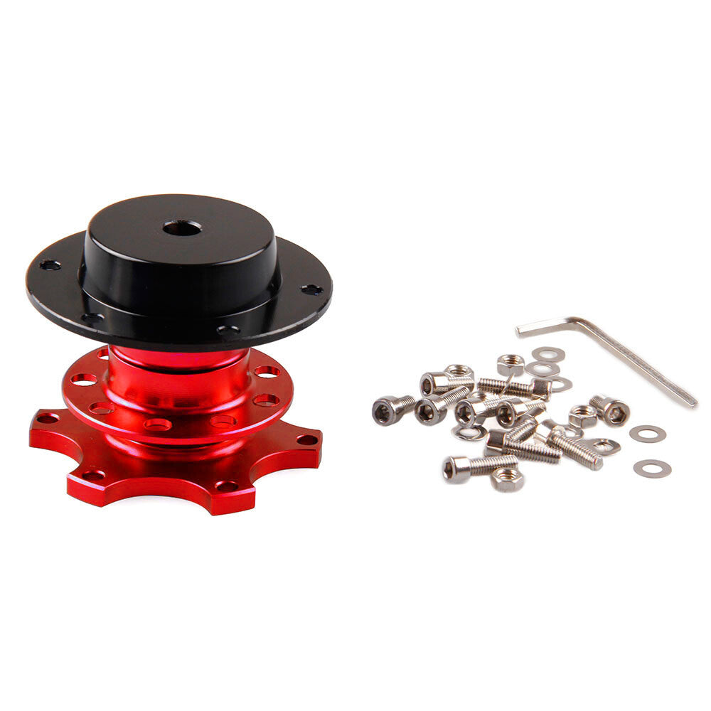 Universal Red Quick Release Adapter Snap Off Steering Wheel Boss Hub Race