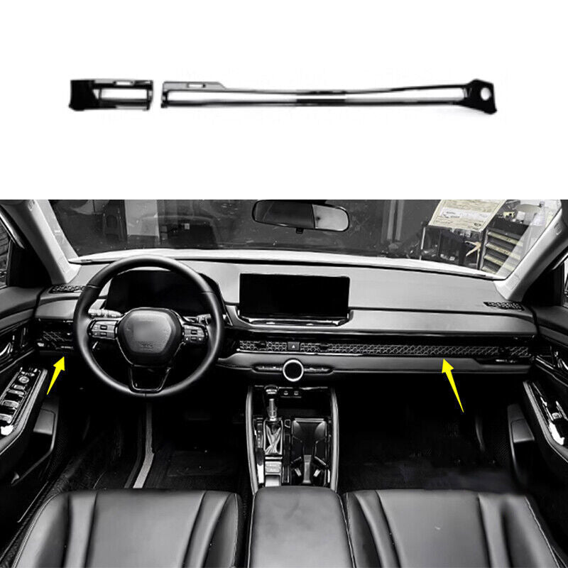 Black Central Console Instrument Strip Trim 2pcs for Honda Accord 11th 2023-2024 n