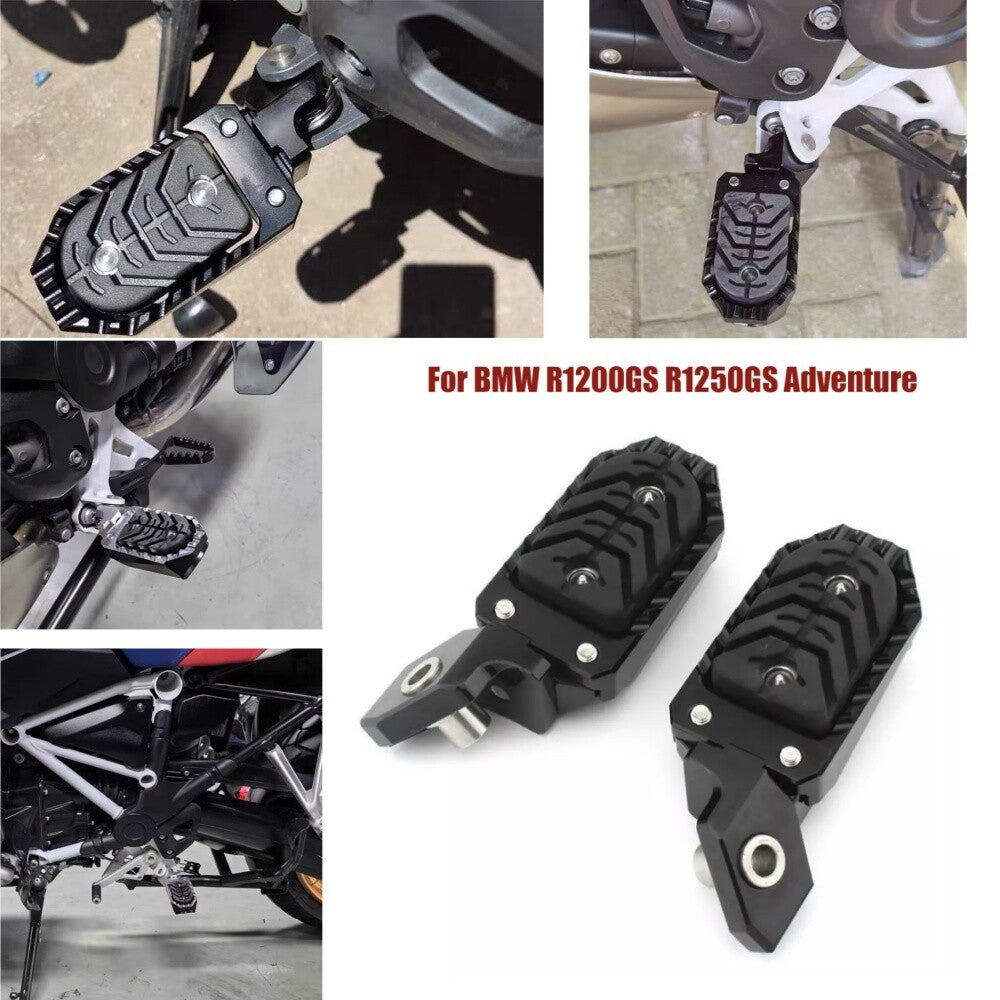 Black CNC Adjustable Footrest Foot Peg Pedal for BMW F750GS F850GS R1200GS 16-19