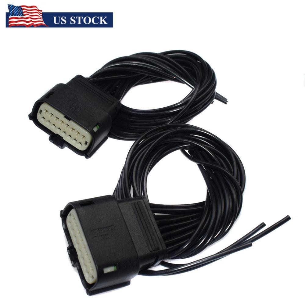 2PCS 16 PINS Headlight Connector Pigtail for Jeep for Grand Cherokee Xenon SRT HID Q