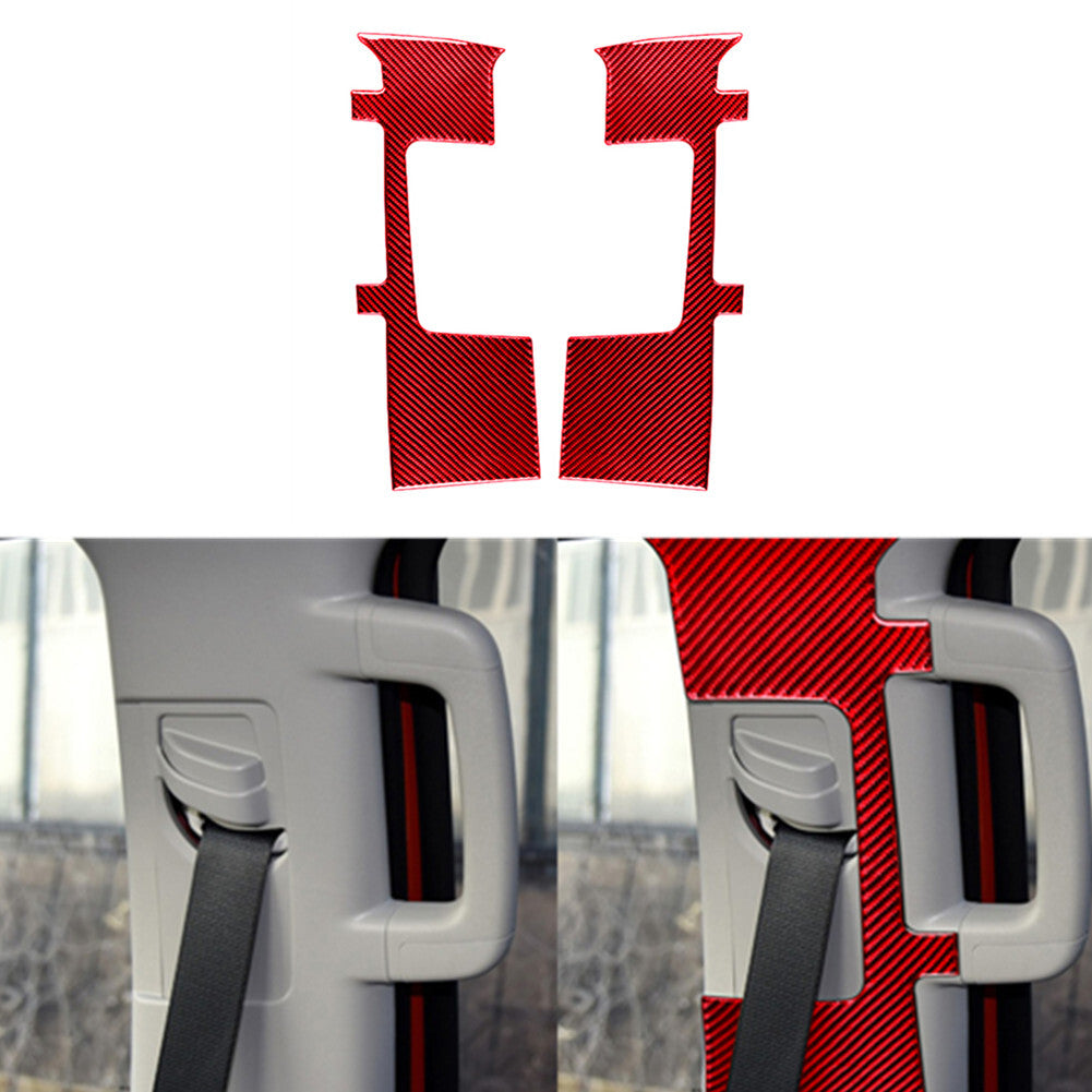 Red Carbon Fiber Center Control Outer Trim Panel For COBALT 2005-2010 v