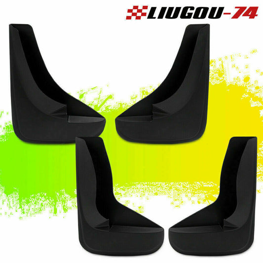 4 Piece Universal Fender Splash Guards Front and Rear Combo Set Includes Hardware - v