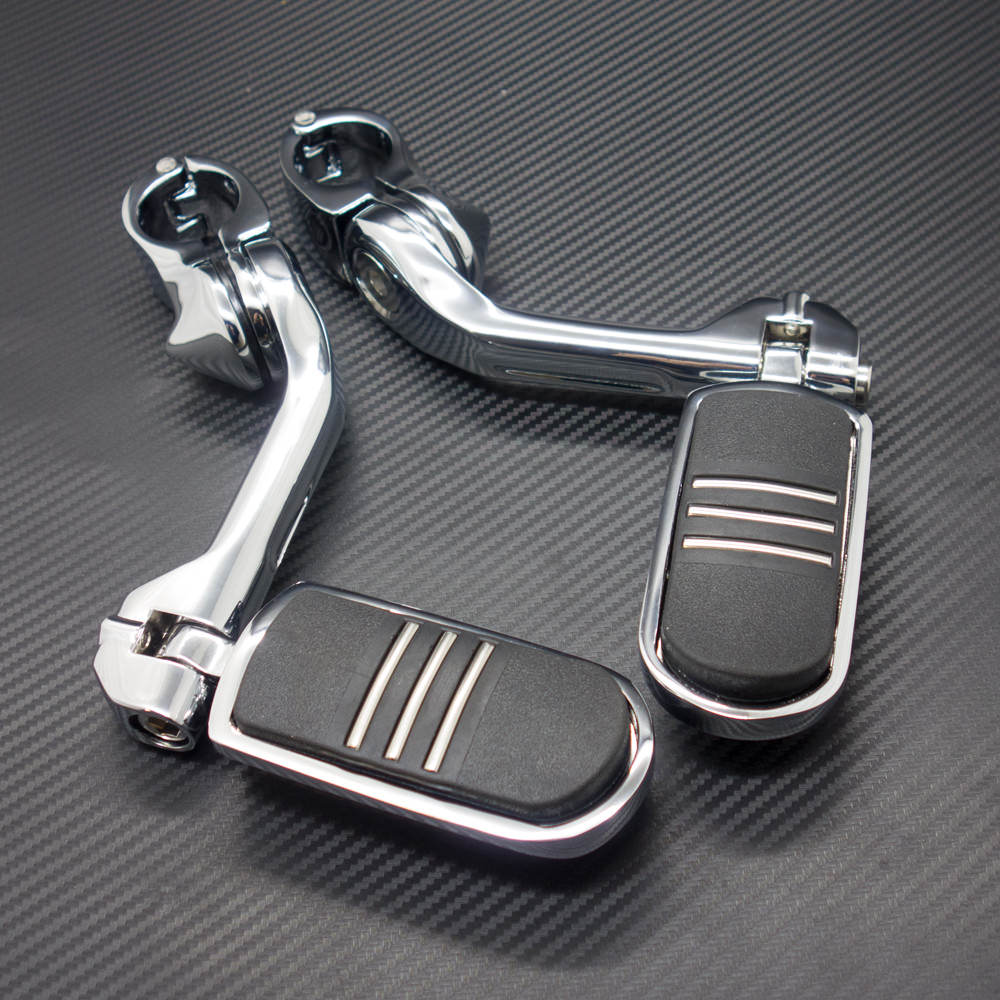 32mm 1.25 Adjustable Long Angled Highway Engine Guard Mount Footpeg for Harley Q