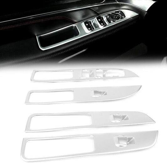 4x Inner Window Switch Panel Cover Tirm Fit  for ford  Explorer 2016-2018 Q
