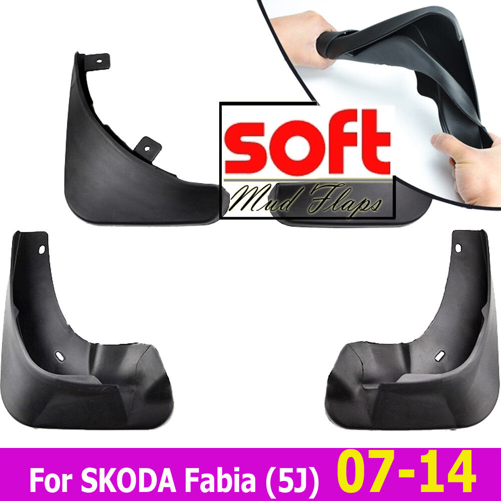 4x Mud Flaps Front Rear Splash Guards Fender for Skoda Fabia MK2 5J 2007-2014 Q