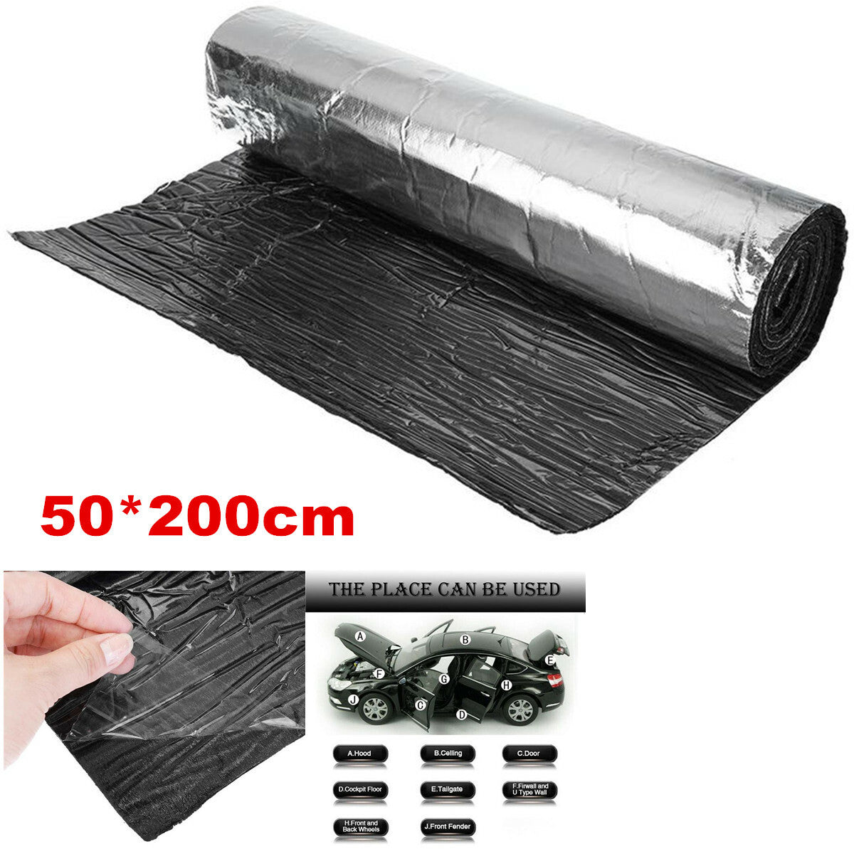 Sound Deadener Car Engine Insulation Heat Shield Dampening Self-Adhesive Mat