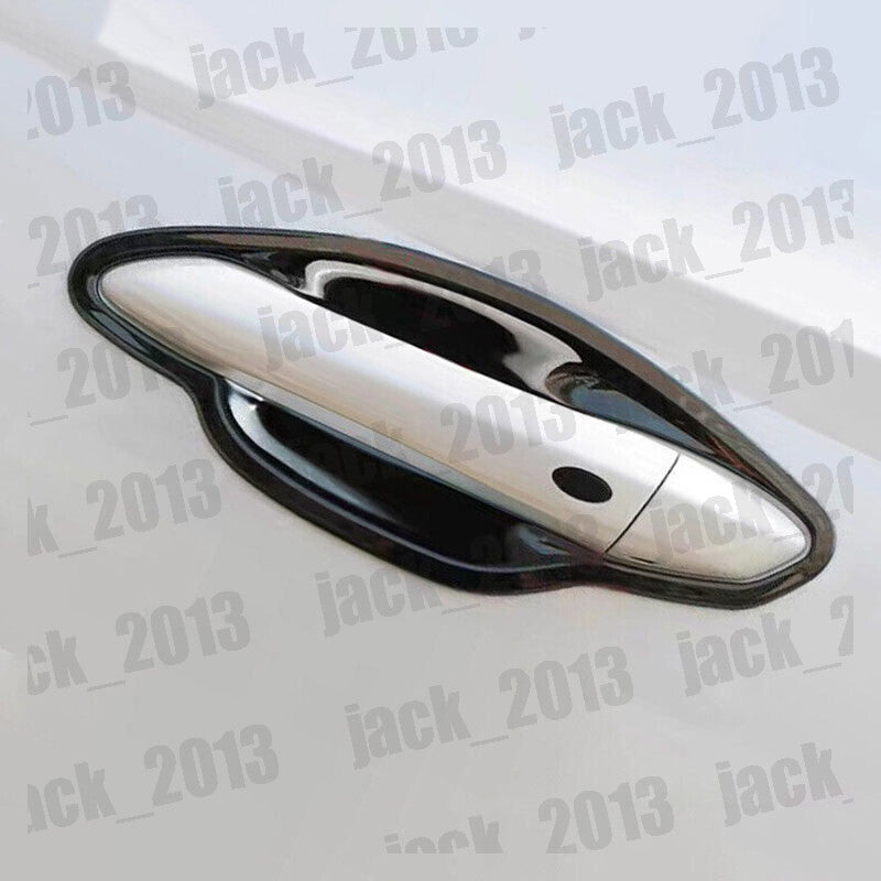 for Hyundai for Tucson 2022-24 Black Steel Exterior Side Door Handle Bowl Cover Trim