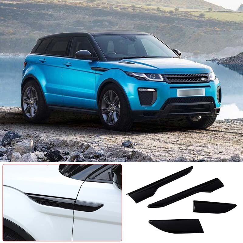 4Pcs Black Carbon Fiber Exterior Door Handle Cover Trim For Model X- v