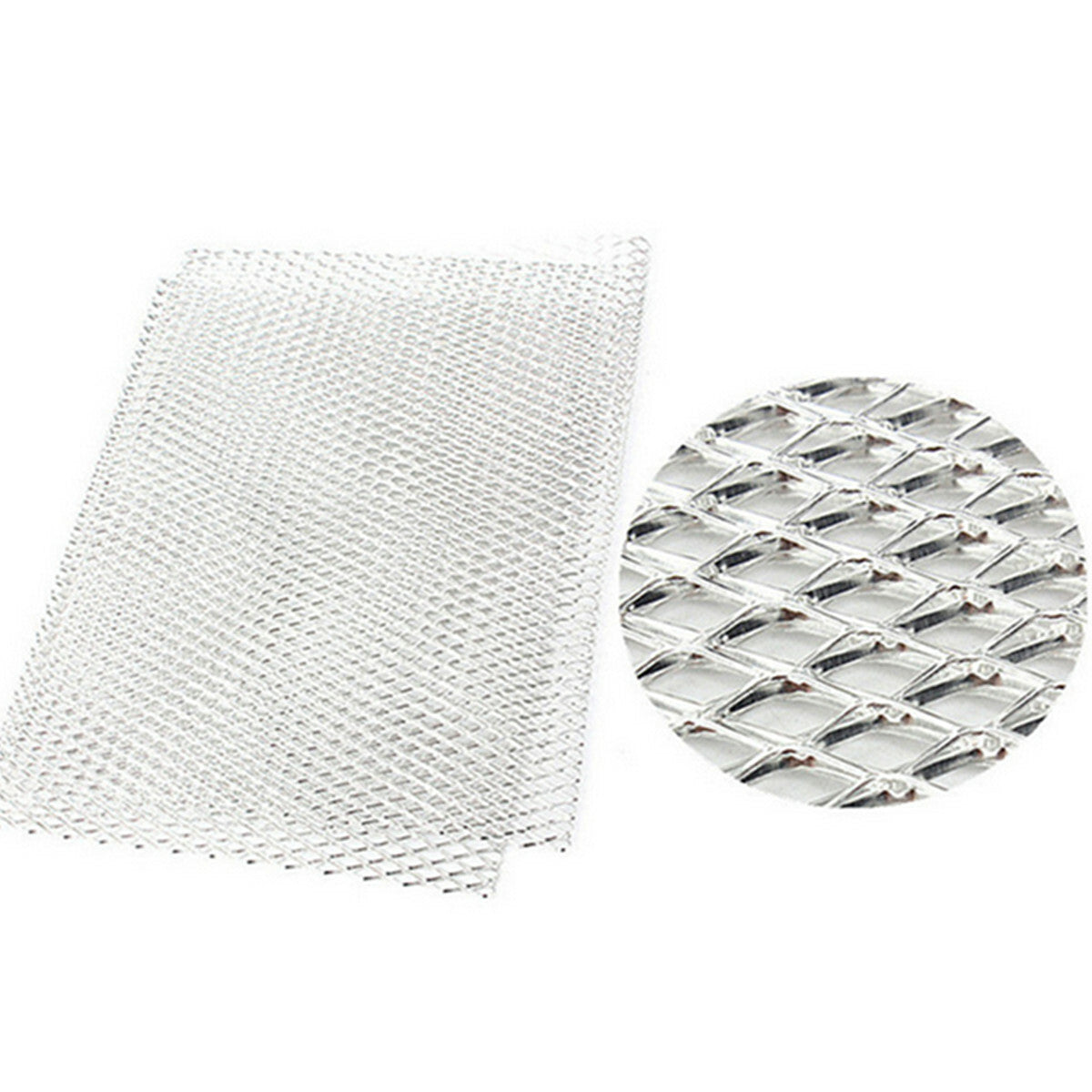 Silver Aluminium Car Bumper Fender Hood Vent Grille Net Mesh Guard Protector