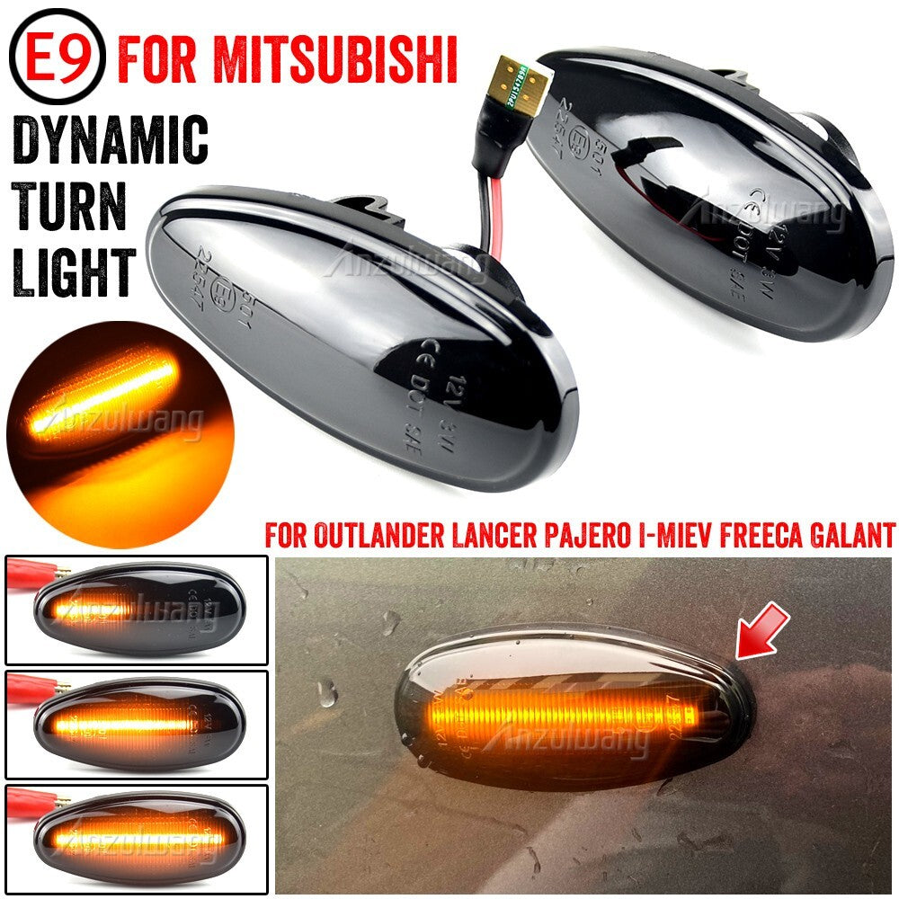 Dynamic Side Marker Turn Light for Mitsubishi Pajero Galant Outlander Freeca