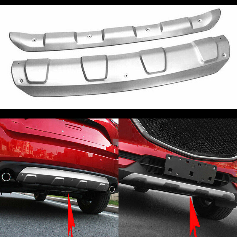for Mazda CX-5 CX5 2017-2021 alloy Front Rear Bumper Board Skid Plate Bar Guard