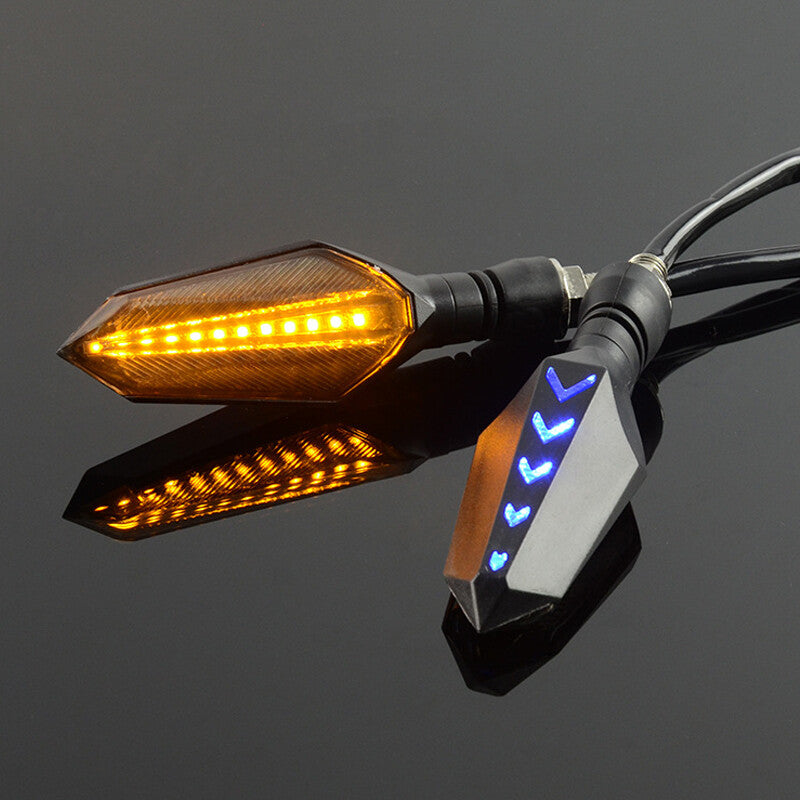 2-piece motorcycle turn signal taillight LED daytime running light waterproof - n