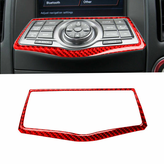 Red Carbon Fiber Interior Panel Cover Sticker Fit for Nissan 370Z 2009-2020