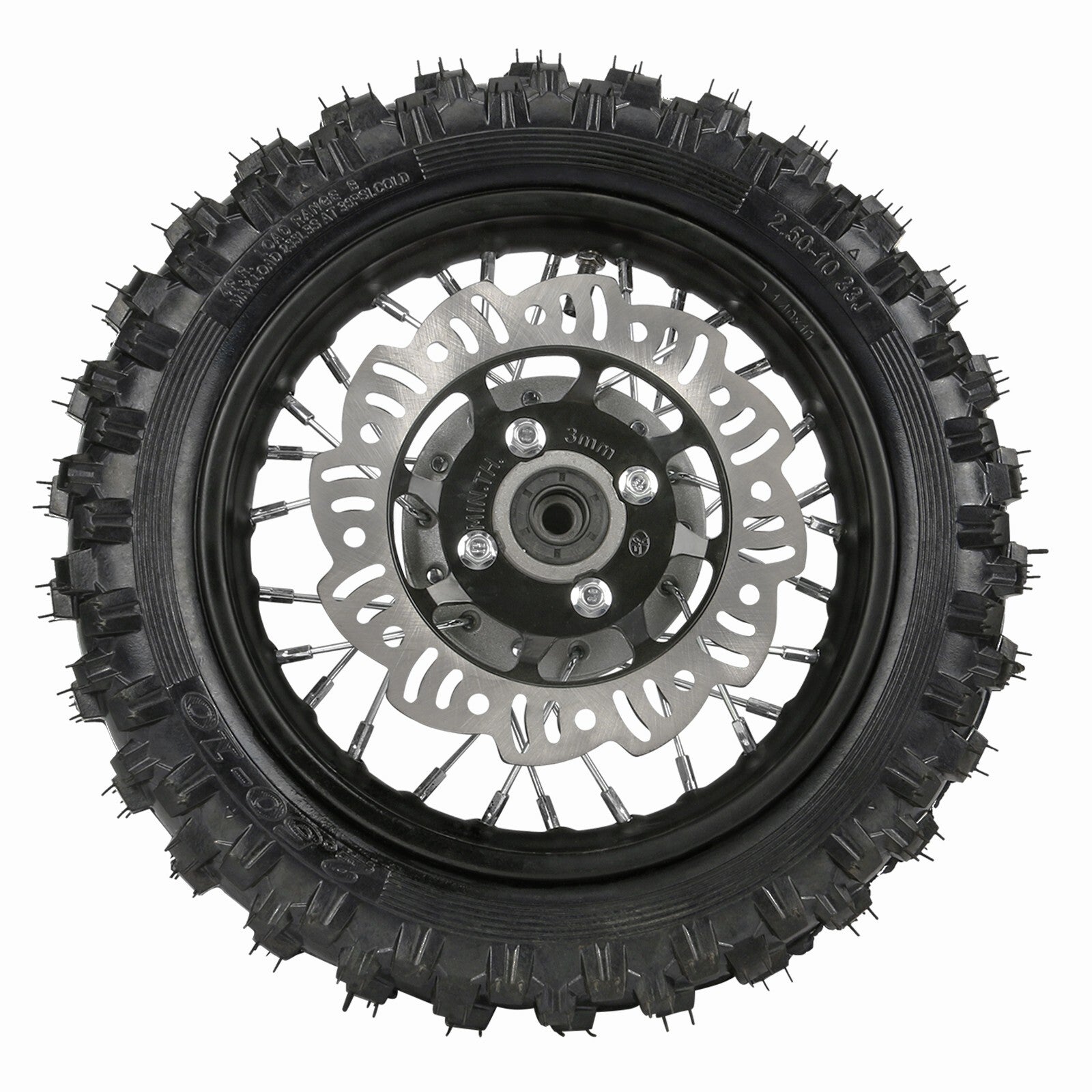 2.50 - 10 + 3.00 - 10 Front and rear wheels + fork + swingarm suitable for TTR50 CRF50 SSR