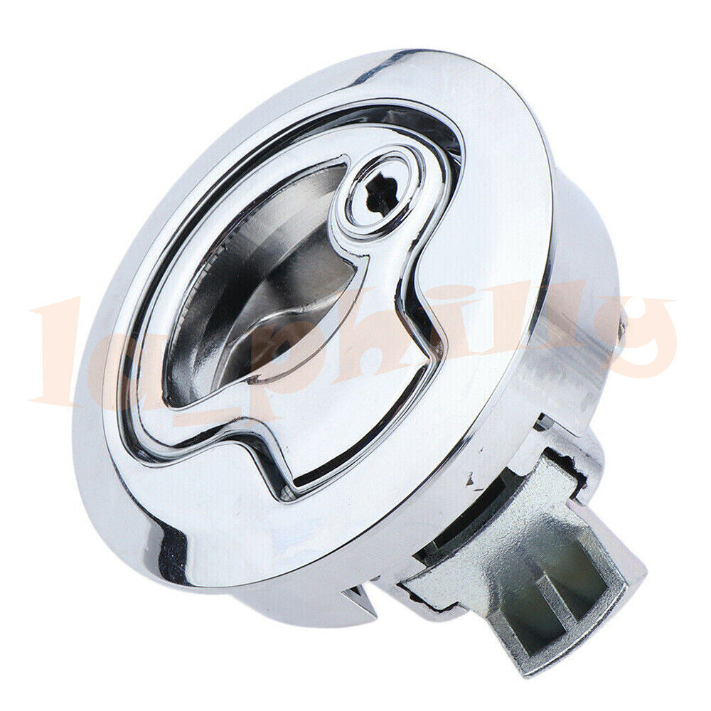 50mm New Flush Pull Slam Latch Hatch With Lock 1/2 Inch Door For RV Marine Boat Q