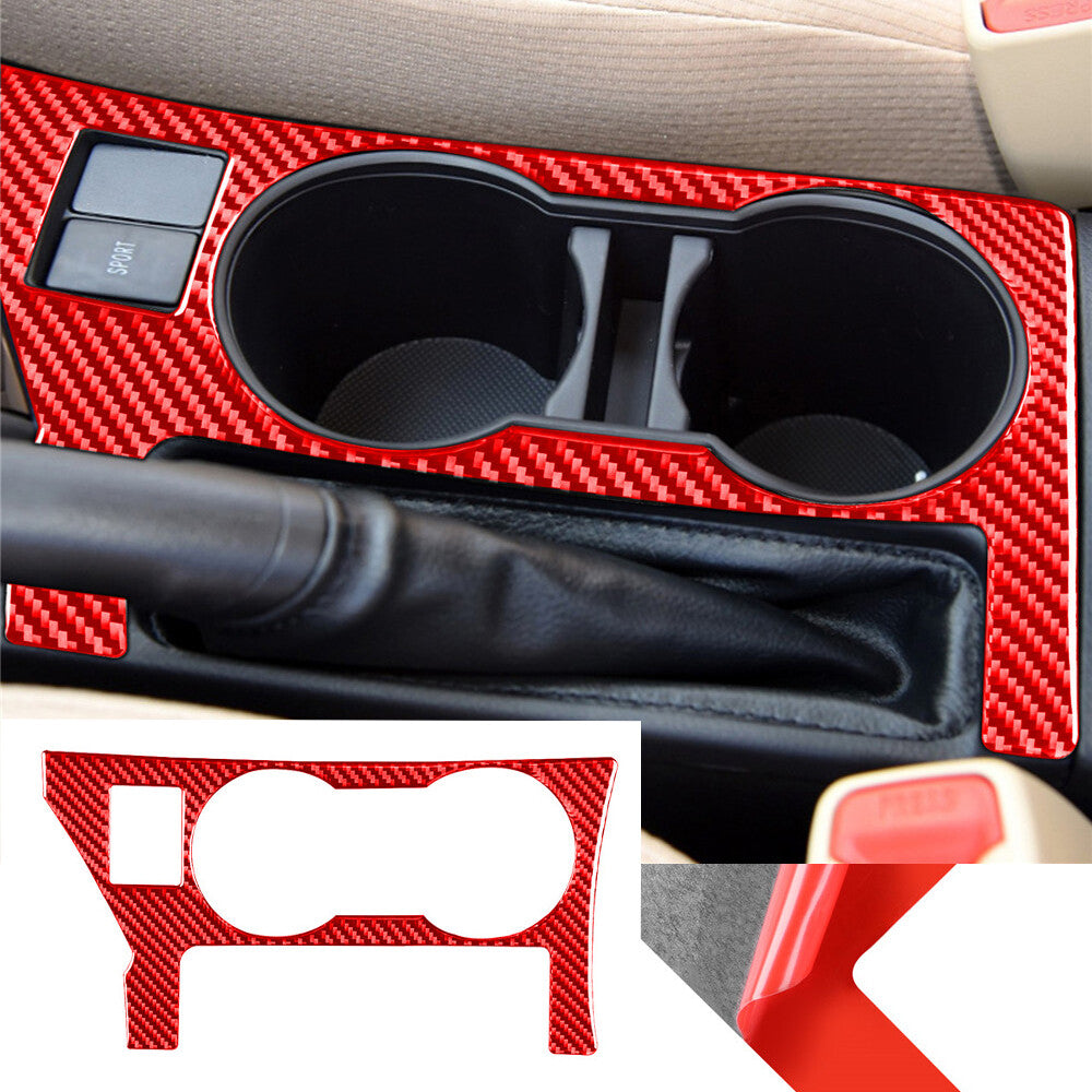 Fit For T@yota for Corolla 2014-2018 Red Carbon Fiber Water Cup Holder Panel Cover¡Á1