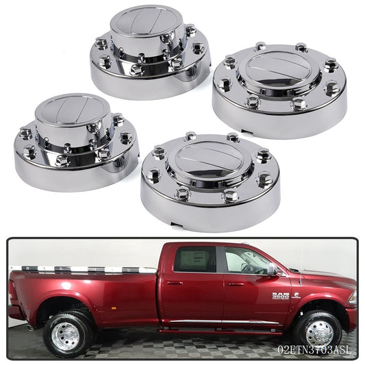 Fits 2011 - 2018 for Dodge for Ram 3500 1 Ton Dual Aluminum Wheel Center Cap Kit - v