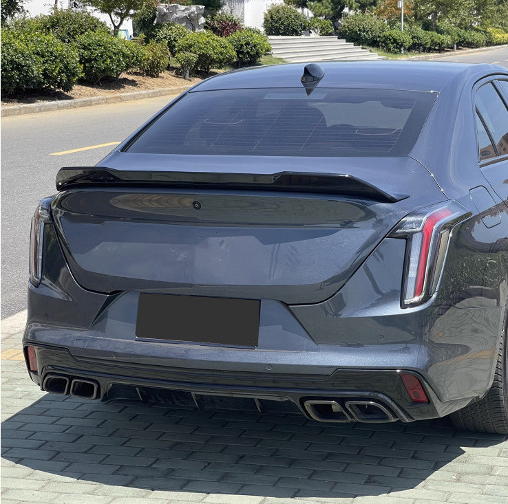 Rear Trunk Spoiler Lip Tail Wing Glossy Black ABS for Cadillac CT4 20-2024 23 B n