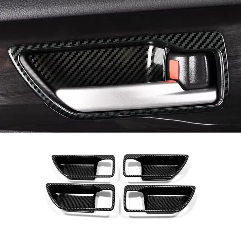 for Toyota Highlander 20-2024 4P Carbon Fiber Inner Door Handle Bowl Cover Trim