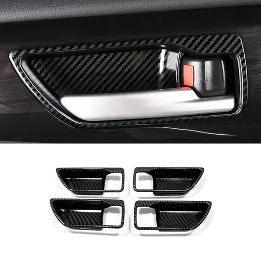 for Toyota Highlander 20-2024 4P Carbon Fiber Inner Door Handle Bowl Cover Trim