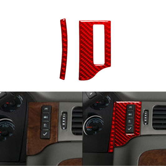 Red Carbon Fiber Right Speedometer Cover Trim For Silverado/Tahoe/ for Sierra 2007-14