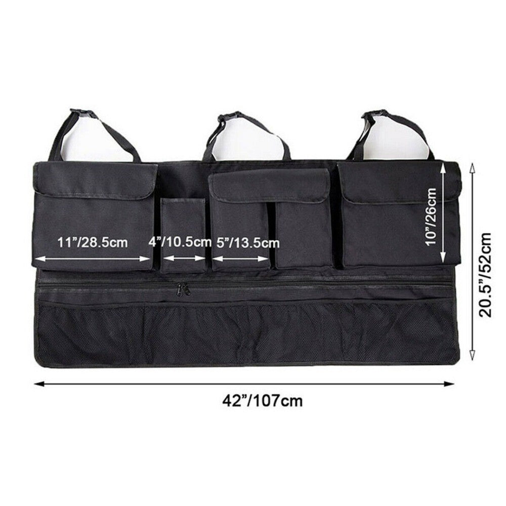 1Car Trunk Cargo Net Organizer Hanging for Seat Back Storage Organizer Bag 9-Pocket n