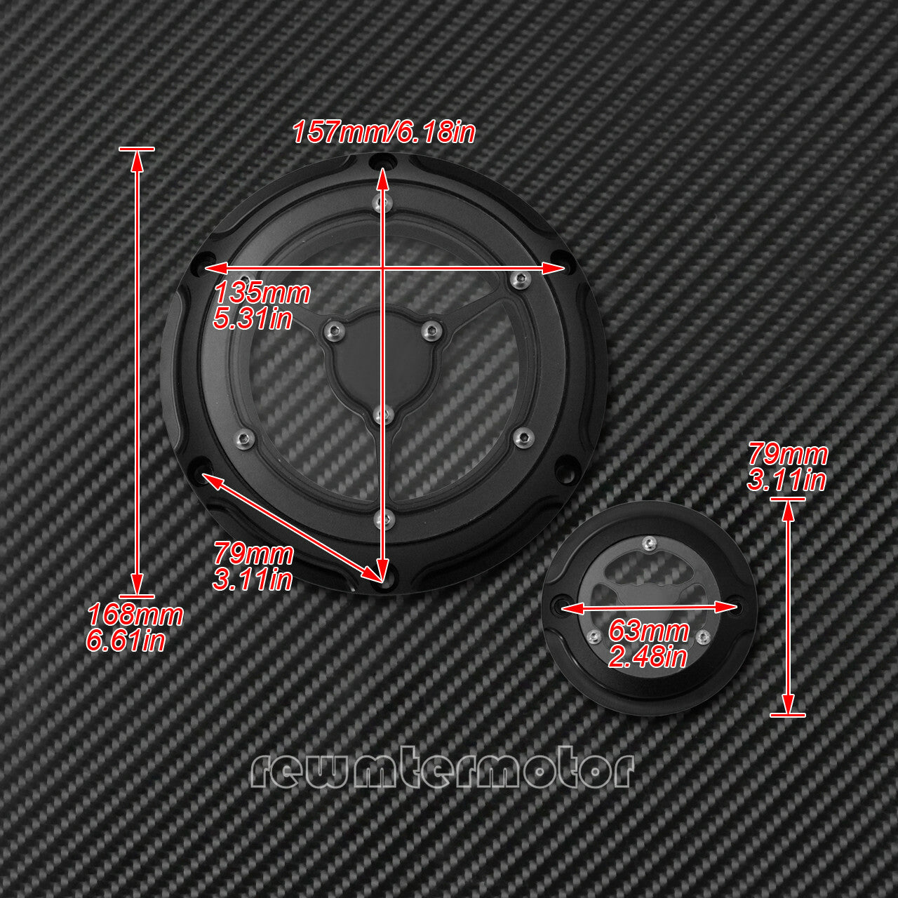 6 Holes Derby Cover Timing Timer Covers Fit for Harley Sportster 1200 883 04-21 Q