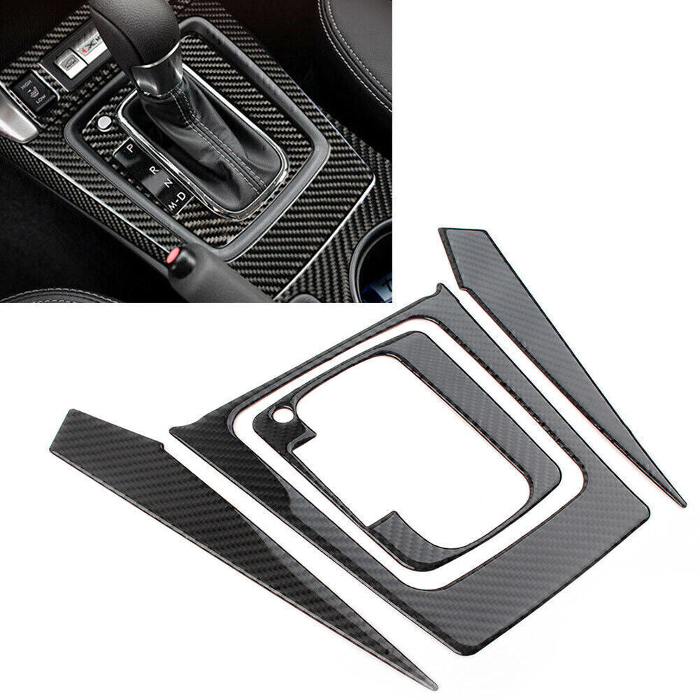 4x Front Gear Shift Cover Kit for Subaru Forester 2013-2018 2017 Carbon Fiber