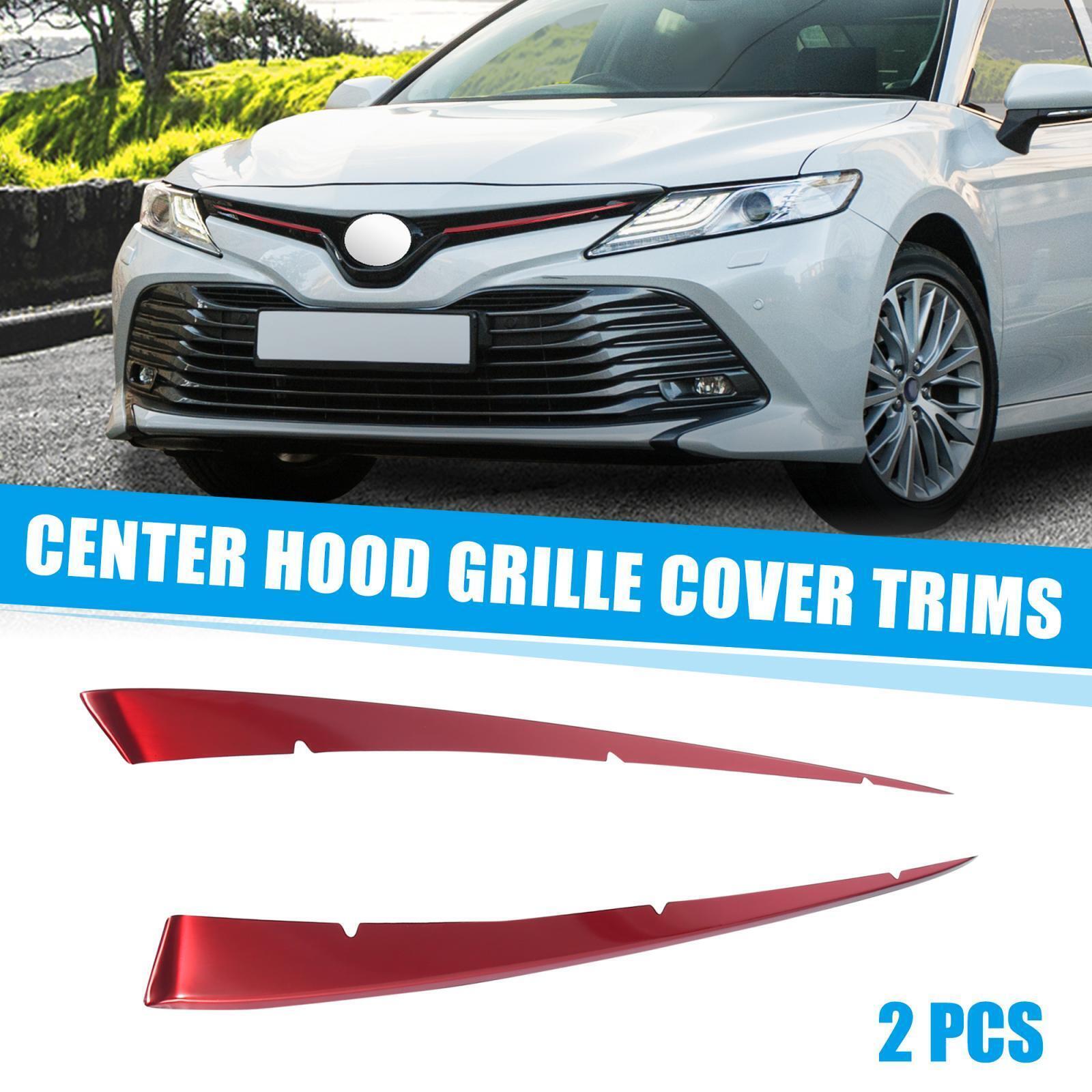 for Toyota for Camry 2018-2023 Red stainless Front Center Grill Grille cover Trims