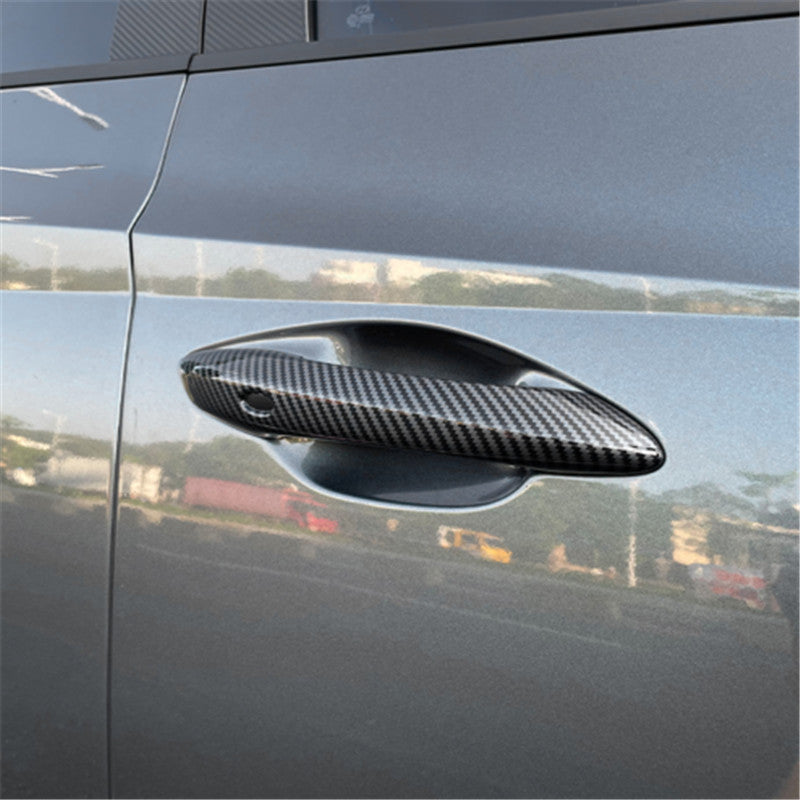 for Hyundai for Tucson 2023 ABS Carbon Exterior Door Handle Trim Cover 5PCS n