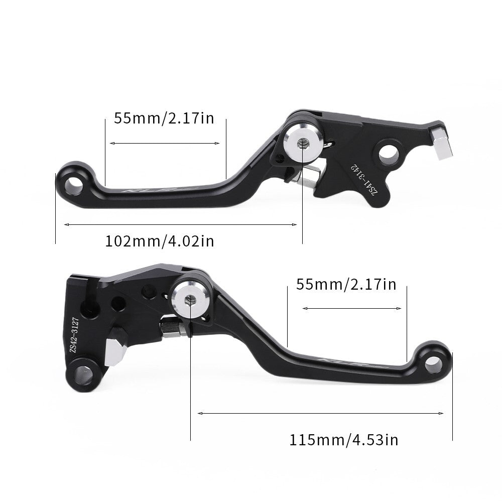 CNC KLR LOGO Black Hand Pivot Brake/Clutch Levers for KAWASAKI KLR 650 2008-2024 Q