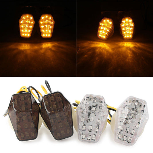 2x Smoke LED Turn singal light for Suzuki GSXR650 700 2001-2005 GSXR1000 01-04 Q