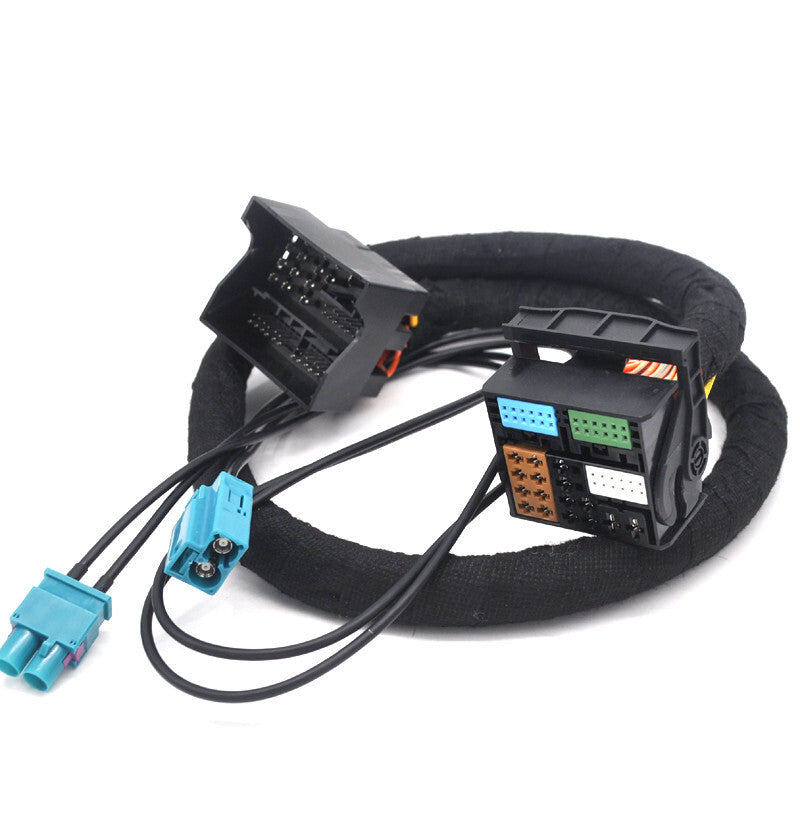 MQB Extension Dual Fakra Harness 52P Plug 80cm Radio Cable set for VW for SEAT for AUDI v