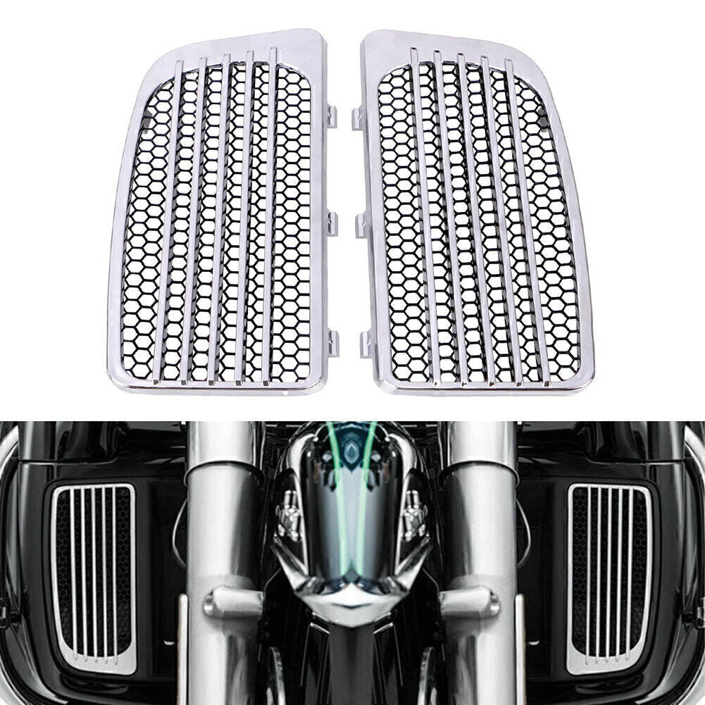 Chrome Radiator Grills&Screens for Harley Electra Glide Low Ultra Limited FLHTKL Q