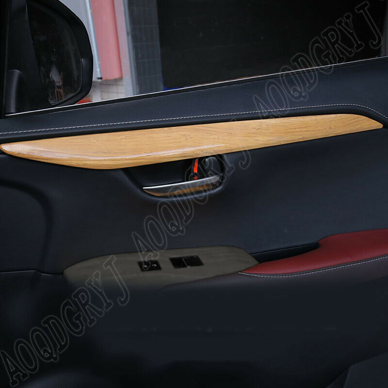 4P Wood Grain Look Car Interior Door Trim Strips for Lexus NX200t300h 2015-2021