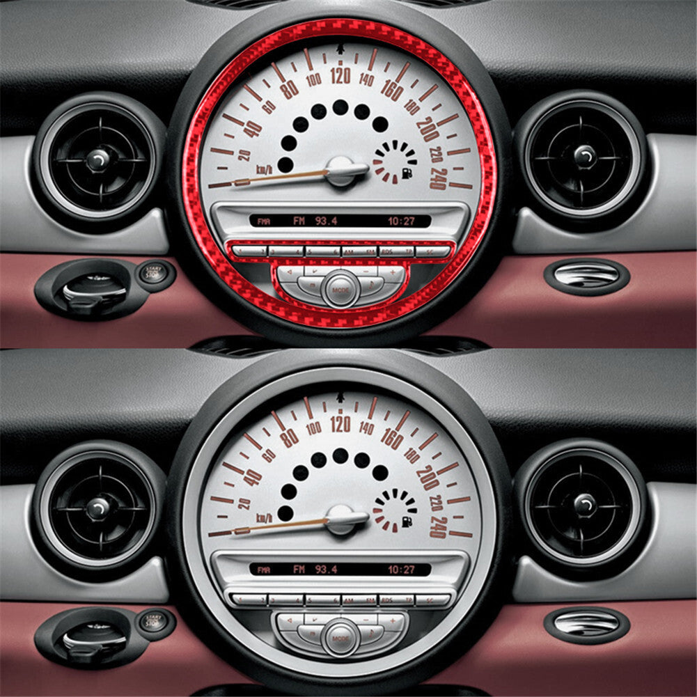 4x Red Carbon FiberDashboard Panel Cover Trim For Lancer 2008-2015 v